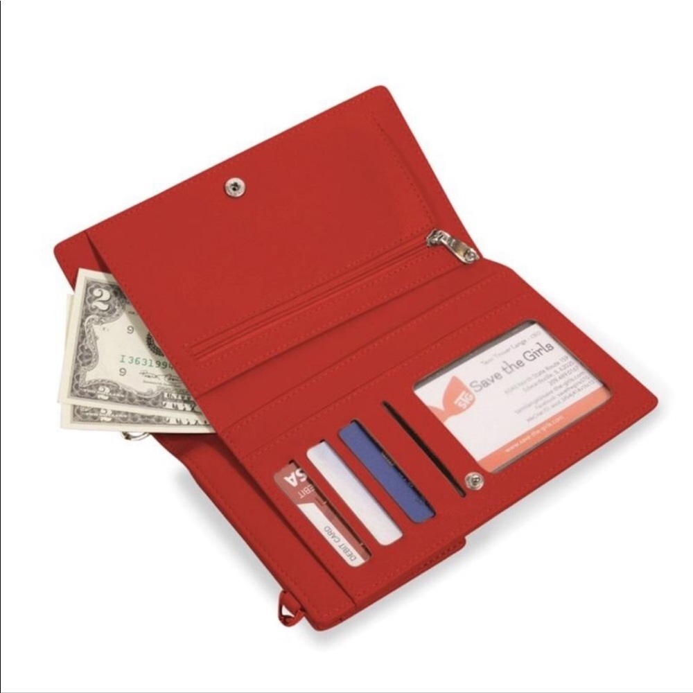 Red crossbody / cellphone case touch screen works while in case  NEW